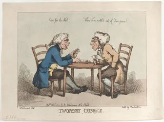 Twopenny Cribbage, [1. lokakuuta 1799], julkaistu uudelleen 1810, [1. lokakuuta 1799], julkaistu uudelleen 1810.