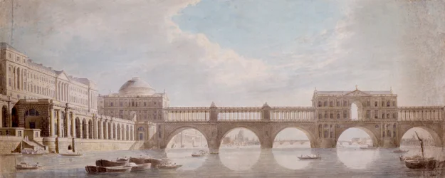 Ehdotettu suunnittelu sillalle Thames-joen yli Somerset Housessa