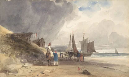 Figuurit rannalla, Pohjois-Ranska, 1830.