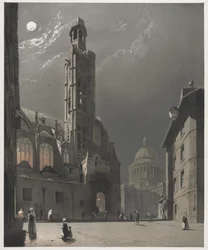 Kuvankaunis arkkitehtuuri Pariisissa, Gentissä, Antwerpenissä, Rouenissa: St. Etienne du Mont ja Pantheon, Pariisi