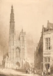 Näkymä Antwerpenin katedraalille