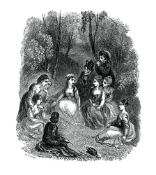 Kohtaus Giovanni Boccaccion Dekameronin johdannosta, 1833.