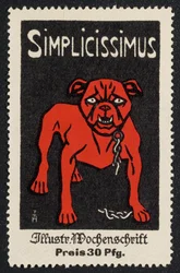 Mainosmerkki "Simplicissimus 30 Pfg."