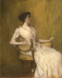 Nainen valkoisessa, noin 1901 (öljy paneelille)