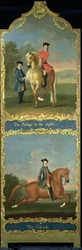 "The Passage to the Right" (ylhäällä) ja "The Capriole" (alhaalla), n. 1750