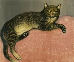 Kesä, kissa kaiteella; Kesä, Kissa kaiteen päällä, 1909
