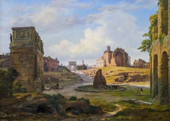 Näkymä Colosseumilta Forum Romanumin suuntaan