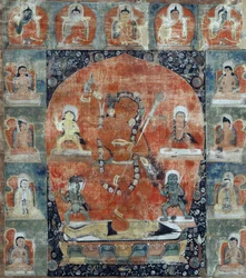 Tiibetin kulttuuri: Samvara Mandala (yksityiskohta). Thangka