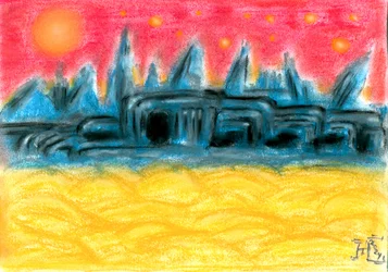 Alien Cityn auringonlasku