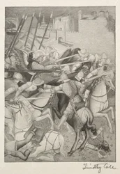 Vanhat italialaiset mestarit: Pyhän Efesoksen taistelu Sardinian pakanoita vastaan, 1888-1892.