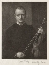 Vanhat italialaiset mestarit: Muotokuva Timothy Cole Miehestä viululla, 1892.