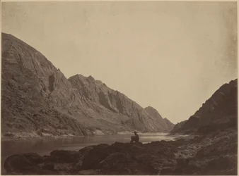 Jäävuoren kanjoni, Colorado-joki, ylhäältä katsottuna,1871 (kuva)