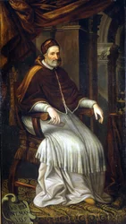 Pius IV (1499-1565). Maalaus Bizzozzero. Milano, Ca 