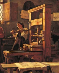 Paino Bernardo Cennini työpajassaan