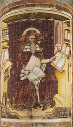 St Jerome, kirjoittanut Tommaso da Modena (1326-1379), San Nicolon kirkko, Treviso
