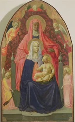 Neitsyt ja lapsi Pyhän Annan kanssa, 1424 (tempera paneelille)