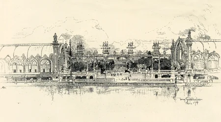 Tony Grubhoferin puutarha- ja metsätalouden paviljongit, 1900.