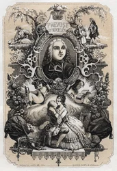 Abbe Prevostin (Antoine Francois Prevostin) (1697-1763) "Histoire de Manon Lescaut et du Chevalier Des Grieux" -elokuva - Tony Johannot (1803-1852) kuvittama painos vuodelta 1839