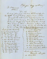 Kirje allekirjoitti Tootle & Jackson, Council Bluffs, W.P. Howard, St.Louis, 21. toukokuuta 1857