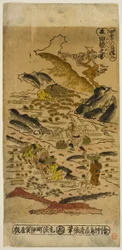 Kesä: Riisin istutus (Natsu: taue no zu), nro 2 sarjasta "Four Seasons of Farmers (Shiki no hyakusho)"