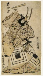 Nakamura Nakazō I ja Ichikawa Danjūrō IV. Torii Kiyomitsu I.