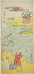 Runoilija Ariwara no Narihira Sumida-joen rannalla...