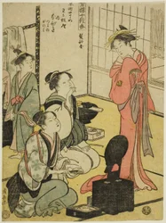 Kampaamo (Kamibeya), sarjasta "Ten Kinds of Incense in the Pleasure Quarters (Seiro jisshu ko)"