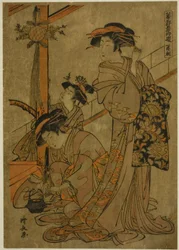 Iriksen aamu sarjasta "Five Festivals in the Pleasure Quarters (Hanakuruwa gosechi no asobi)"