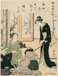 Anoppi kiusaa morsiameta, sarjasta "Humorististen runojen kokoelma (Haifu yanagidaru)"