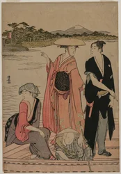 Passatgers en un ferri al riu Sumida Finnish