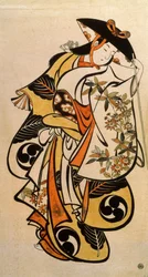Miesnäyttelijä näyttelee naista, c1704-c1711