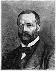 Muotokuva Henri Sainte Claire (Sainte-Claire) Deville (1818-1881), ranskalainen kemisti. (Hra Truchelutin valokuvasta). Kaiverrus "" Luontoon: katsaus tieteisiin ja niiden sovelluksiin taiteeseen ja teollisuuteen "", 23. heinäkuuta 1881.