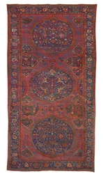 Suuri kolminkertainen medaljonki Ushak-matto, Länsi-Anatolia, 1600-luvun alku