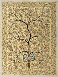 Silkkiriippuva kirjailtu elämänpuu, 1800-luku