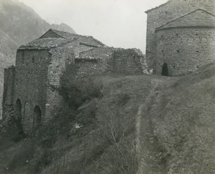 San Pietro al Monten luostari, Civate, Lombardia, Italia, Ugo Monneret de Villardin valokuva, noin 1910.