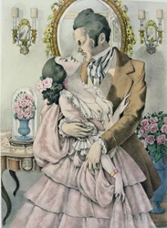 Kuvitus Gustave Flaubertin (1821-80) "Madame Bovaryn" julkaisija Gibert Jeune