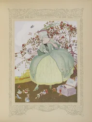Gracieuse sai aluksi iloa nähdessään näin poikkeuksellisen asian, kuvituksen "Contes du Temps Jadisista" tai "Tales from Times Past", s. 78
