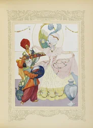 Täytimme altaat, tarjoilimme hänelle hedelmiä ja hillopurkkeja, kuvituksen "Contes du Temps Jadis" tai "Tales from Times Past", s. 56