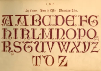 13. vuosisadalla. Henrik Kolmas. Westminster Abbey, 1862