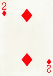 2 kpl timantteja Goodall & Son Ltd.:n pelikorttipakasta, vuodelta 1940