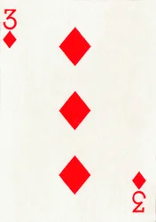 3 timanttia Goodall & Son Ltd.:n pelikorttipakasta, vuodelta 1940