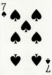 7 of Spades Goodall & Son Ltd.:n pelikorttipakasta, vuodelta 1940