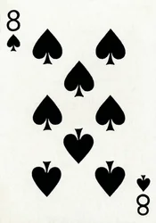 8 of Spades Goodall & Son Ltd:n pelikorttipakasta, vuodelta 1940