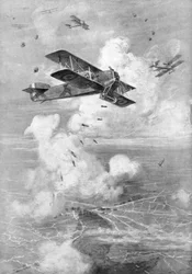 Ranskalainen kaksitasoinen Breguet-pommikone toiminnassa, vuodelta 1917 1926