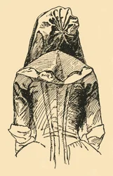 Camlet-huppu, otettu alkuperäisestä vaatekappaleesta, c1702, 1937.