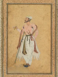 Mughal-hoviherra, n. 1575, reuna lisätty luultavasti 1700-luvulta.