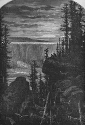 Yönäkymä Niagarasta vanhalla ajalla, 1883