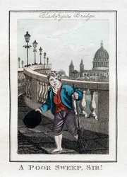 Huono pyyhkäisy, Sir!, Blackfriars Bridge, Lontoo, 1805