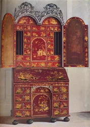 Punainen lakkakaappi, c1685, 1936