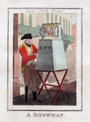 Showman, Hyde Park Corner, Lontoo, 1805